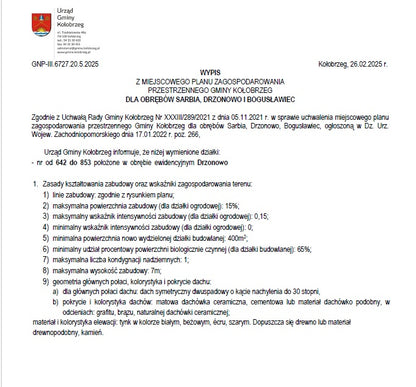 Drzonowo 736 gmina Kołobrzeg